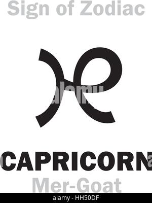: Sternzeichen Sternzeichen CAPRICORNUS (die Mer-Ziege) Stock Vektor