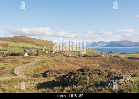 Isle Of Skye Landschaft - Sleat Halbinsel - Blick über den Sound of Sleat an der westlichen Küste des Festlands Schottland Stockfoto