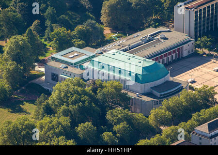 Philharmonie Essen, Essen, Ruhrgebiet, Nordrhein-Westfalen, Deutschland, Europa, Vögel-Augen-Blick, Luftaufnahme, Luftaufnahmen, Stockfoto