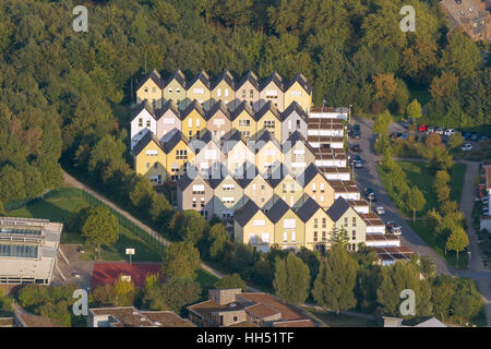 Solarsiedlung Gelsenkirchen-Bismarck Sonnenhof Sonne Hof, single-family Häuser, Gelsenkirchen, Ruhrgebiet, Nordrhein-Westfalen Stockfoto