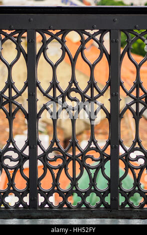Portugal, Lissabon, Detailansicht der Santa Justa Aufzug. Stockfoto