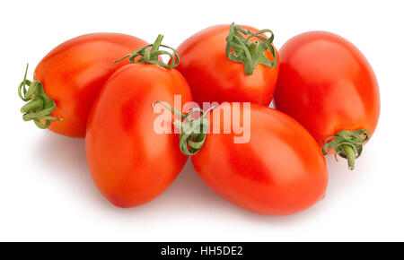 Eiertomaten, isoliert Stockfoto