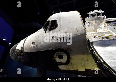 Space Shuttle Atlantis auf dem display Stockfoto