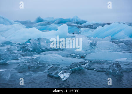 Island im winter Stockfoto