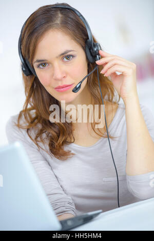 Call Center Mitarbeiter Stockfoto