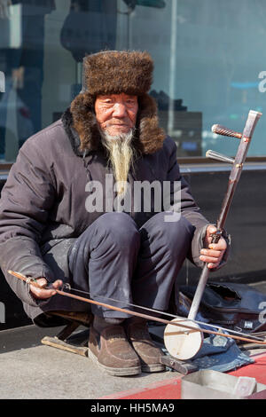 Chinesischer Mann, Yinchuan, Provinz Ningxia, China Stockfoto