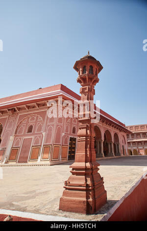 Chandra Mahal Museum, Stadtschloss am Rosa Stadt Jaipur, Rajasthan, Indien. Stockfoto