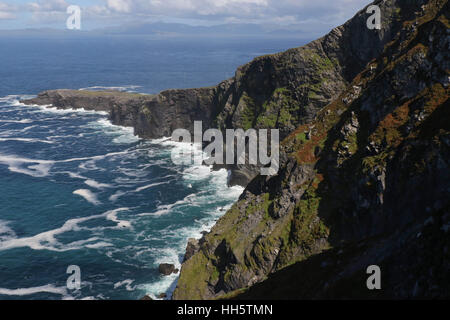 Die Fogher Klippen, Valentia Island, County Kerry, Irland. Stockfoto