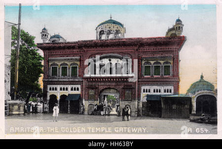 Golden Temple Gateway, Amritsar, Punjab, Indien Stockfoto