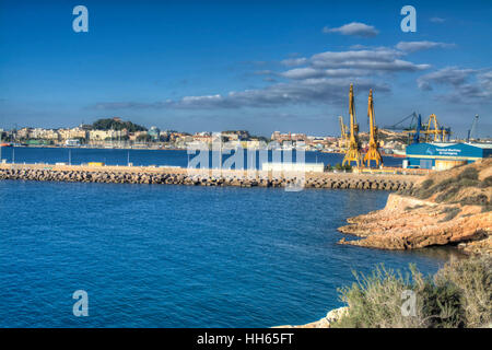 HDR-Bild von der Marina und Waterfront in Cartagena in Murcia Spanien Stockfoto