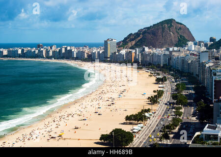 Avenida Atlantica, Rio De Janeiro, Brasilien Stockfoto