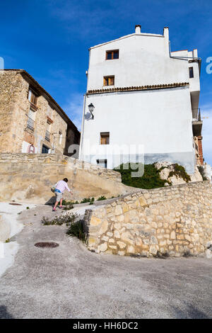 Das kleine Dorf von Ares del Bosque, Provinz Alicante, Spanien Stockfoto