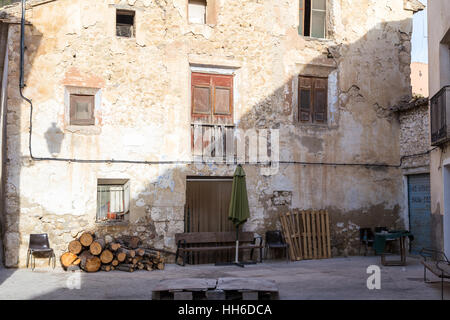 Das kleine Dorf von Ares del Bosque, Provinz Alicante, Spanien Stockfoto