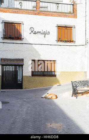 Das kleine Dorf von Ares del Bosque, Provinz Alicante, Spanien Stockfoto