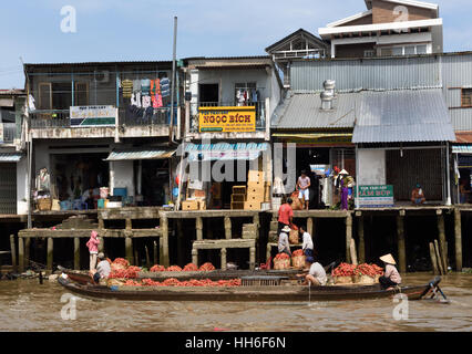 Kann Tho ist die größte Stadt im Mekong-Delta Vietnam (Sozialistische Republik Vietnam) berühmt für seine schwimmenden Märkte. Stockfoto