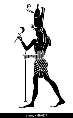 Gott des alten Ägypten - Horus Stockfoto