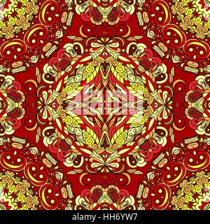 Nahtlose Muster. Vintage Deko-Elemente. Handgezeichnete Hintergrund. Islam, Arabisch, Indisch, Osmanischen Motiven. Stock Vektor