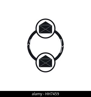 Synchronisation Mitteilungikone, einfachen Stil Stock Vektor