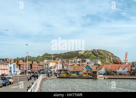 Waterfront of Hastings, East Sussex, England Stockfoto