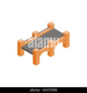 Steinbrücke isometrischen 3d Stil-Ikone Stock Vektor