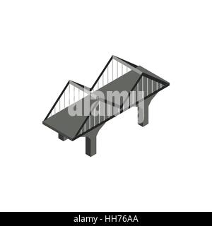Schwarze Brücke-Symbol in der isometrischen 3d Art Stock Vektor