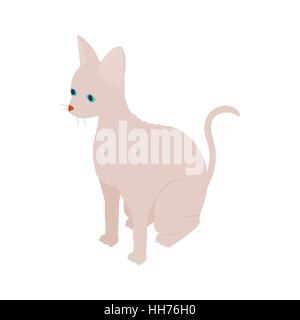 Sphinx Katze Symbol, isometrischen 3d Stil Stock Vektor