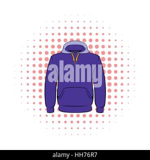 Männer Pullover Symbol, Comic Stock Vektor