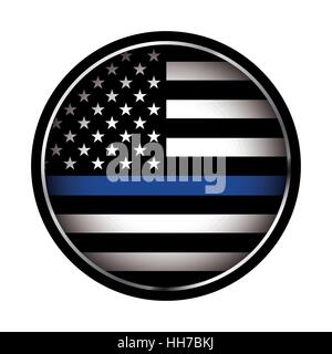 Eine amerikanische Flagge Symbol Strafverfolgungsbehörden unterstützen Flagge. Vektor EPS 10 zur Verfügung. Stock Vektor