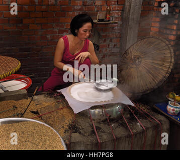 Vinh Long Stadt Mekong Delta Vietnam (Sozialistische Republik Vietnam) ist es das Tor zum Leben auf der Insel, Cai werden schwimmenden Markt. Stockfoto