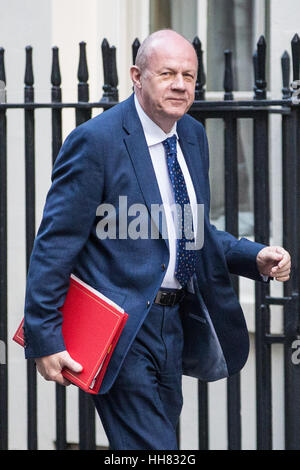 London, UK. 17. Januar 2017. Damian Green MP, Secretary Of State for Work and Pensions, kommt für eine Kabinettssitzung in 10 Downing Street vor Premierminister Theresa May Wahrzeichen Erklärung auf den Austritt. Bildnachweis: Mark Kerrison/Alamy Live-Nachrichten Stockfoto