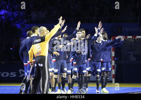 Nantes, Frankreich. 17. Januar 2017. 2017. während der Frankreich Vs Russland Spiel für die Handball-Weltmeisterschaft in Nantes zu sehen. Bildnachweis: Laurent Lairys/Agence Locevaphotos/Alamy Live-Nachrichten Stockfoto