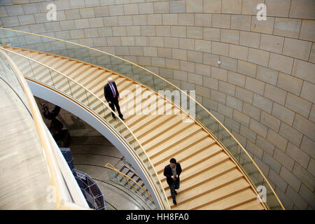 Große Treppe in den Landtag von Nordrhein-Westfalen in Düsseldorf Stockfoto