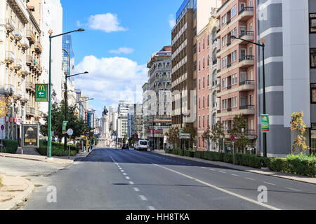 Lissabon, PORTUGAL - ca. Oktober 2016: Straßen von Lissabon Stadt, Portugal. Stockfoto