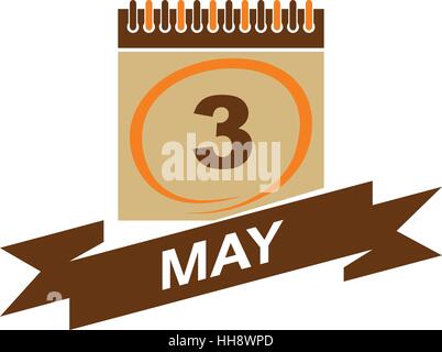 Kann mit Band Kalender Stock Vektor