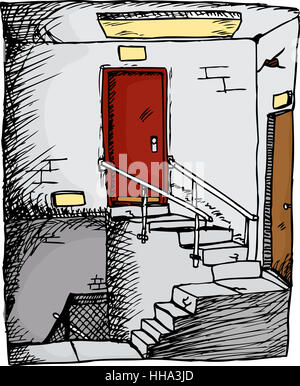 leer, europäisch, Kaukasisch, konkrete, unbewohnt, Baustil, Stockfoto