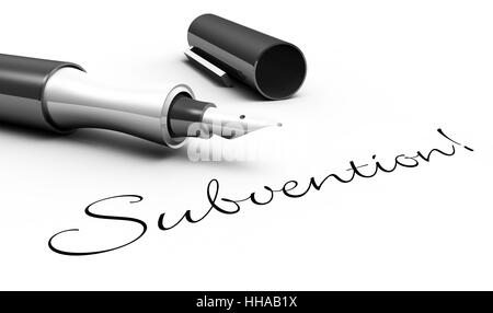 Subvention! -Stift-Konzept Stockfoto