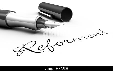 Reformen! -Stift-Konzept Stockfoto