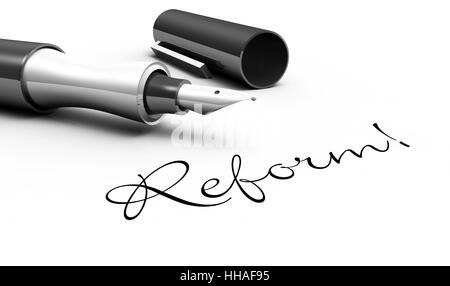 Reform! -Stift-Konzept Stockfoto