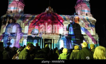Licht-Show, Hull City of Culture, 2017 Stockfoto