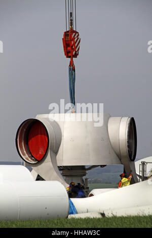 Windrad Struktur Alverdissen (Saalberg) Stockfoto