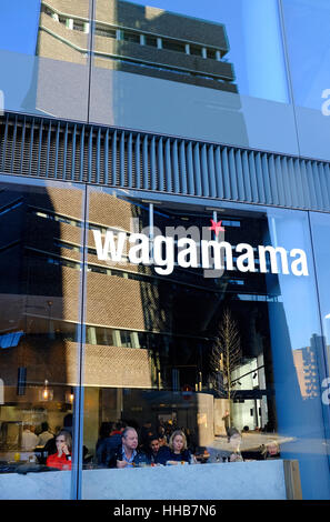 Wagamama Restaurant außerhalb neue Tate Modern, London, england Stockfoto