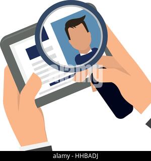 im Zusammenhang mit CV oder Lebenslauf Symbole Bild Vektor-Illustration-design Stock Vektor