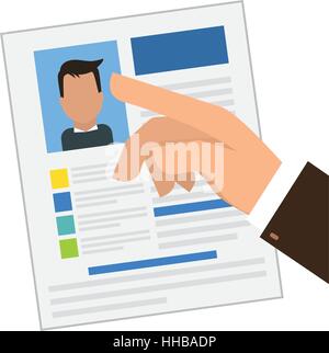 im Zusammenhang mit CV oder Lebenslauf Symbole Bild Vektor-Illustration-design Stock Vektor