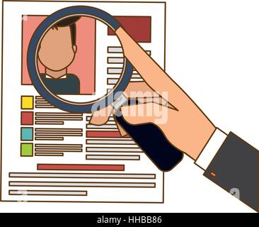 im Zusammenhang mit CV oder Lebenslauf Symbole Bild Vektor-Illustration-design Stock Vektor