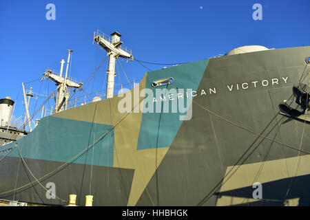 Tampa, Florida - USA - 7. Januar 2016: SS amerikanische Sieg Schiff Stockfoto