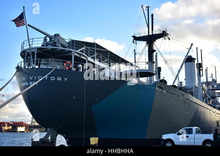 Tampa, Florida - USA - 7. Januar 2016: Amerikanische Sieg Schiff Tampa Bay Stockfoto