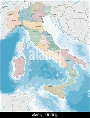 Karte von Italien Stock Vektor