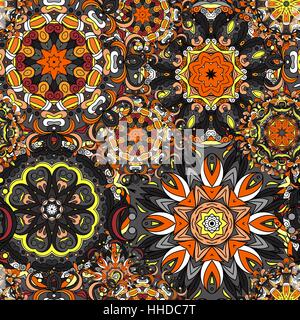 Nahtlose Muster. Vintage Deko-Elemente. Handgezeichnete Hintergrund. Islam, Arabisch, Indisch, Osmanischen Motiven. Stock Vektor