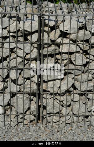 Felsen, Kies, verzinkt, sonic Barriar, Füllung, Garten, Industrie, Rock, Stockfoto