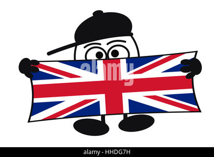 Comic, England, Schottland, Wales, Großbritannien, vereint, Großbritannien, comic, Eingang, Stockfoto